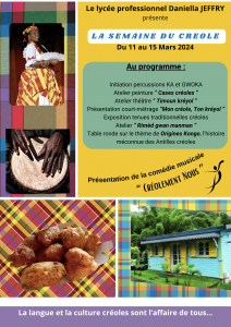 Semaine du Créole au lycée professionnel Daniella JEFFRY